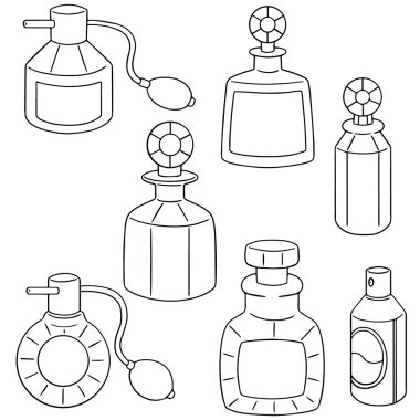 vektör kümesi parfüm şişeleri