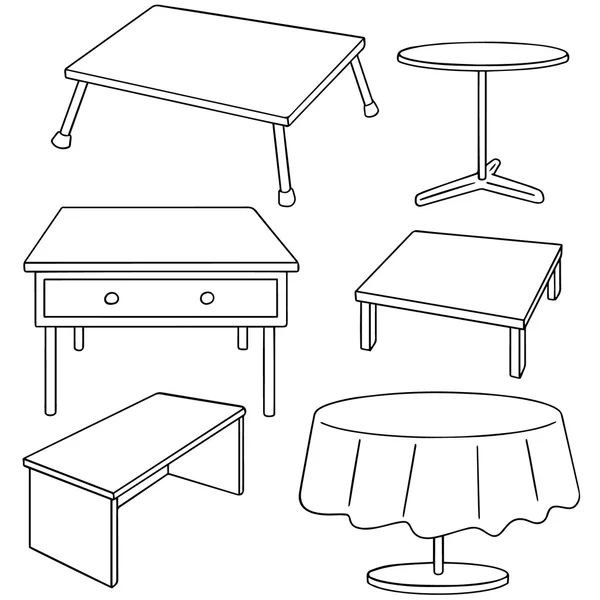 Vector conjunto de escritorios — Vector de stock