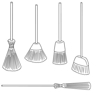 süpürge vektör kümesi
