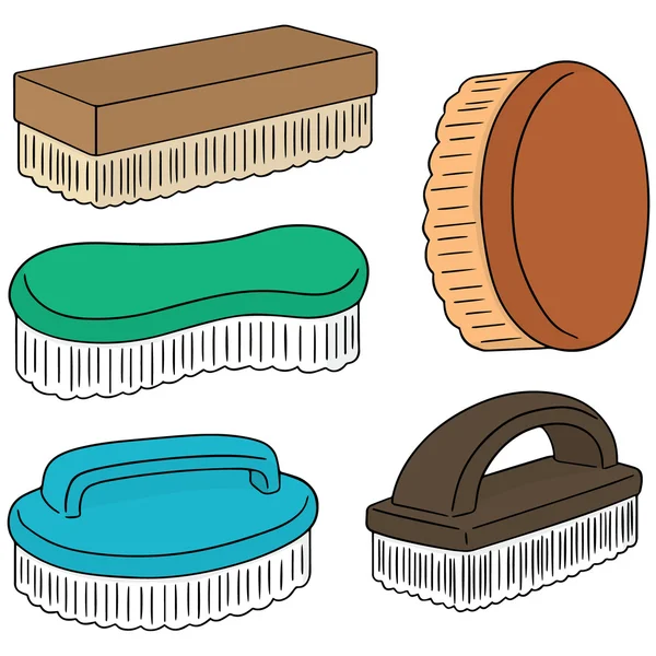 Vector conjunto de cepillo de limpieza — Archivo Imágenes Vectoriales
