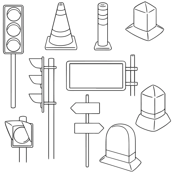 Vector set of traffic icon — Stock Vector