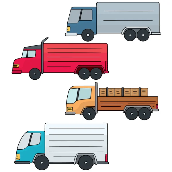 Vector set voor vrachtwagen — Stockvector