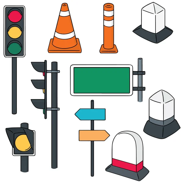 Vector set of traffic icon — Stock Vector