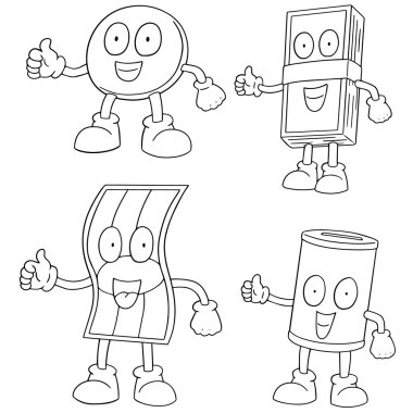 para vektör kümesi çizgi filmi