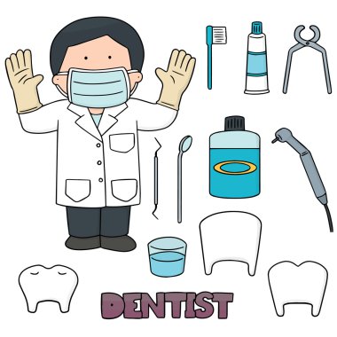 diş hekimi vektör kümesi