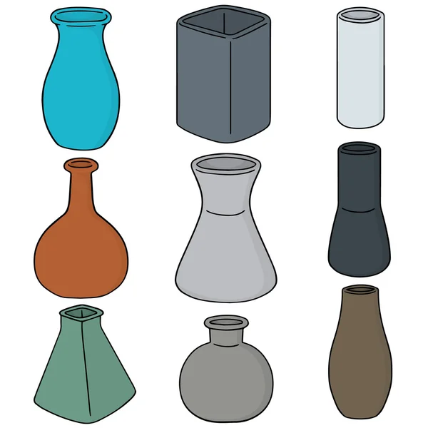 Vector set of pots — Stock Vector