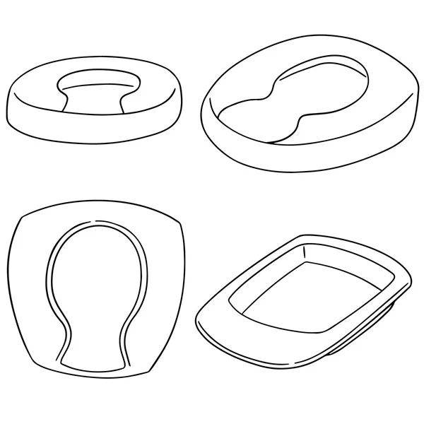 Conjunto vetorial de bedpan —  Vetores de Stock