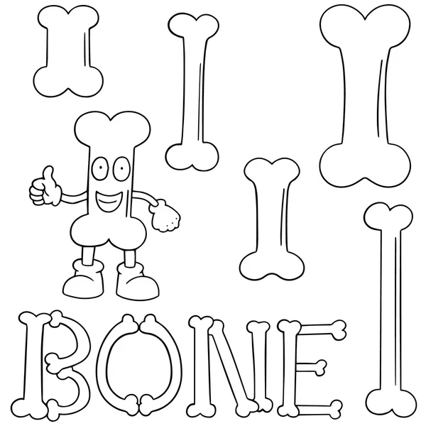 Vector set of bone — Stock Vector