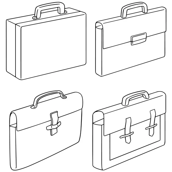 Векторный набор портфеля — стоковый вектор