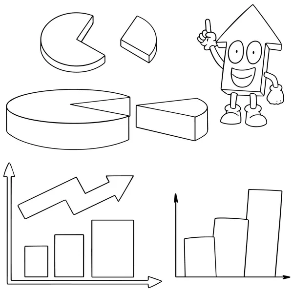 Vector conjunto de dibujos animados gráfico — Vector de stock