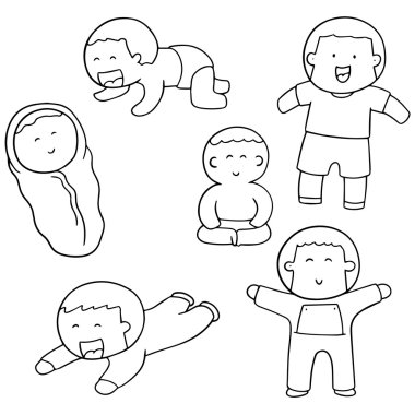 vektör set çocuk gelişimi