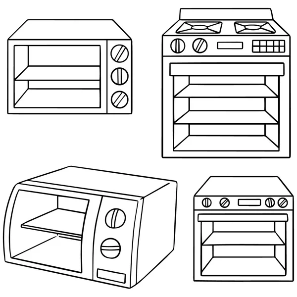 Vector set van oven — Stockvector