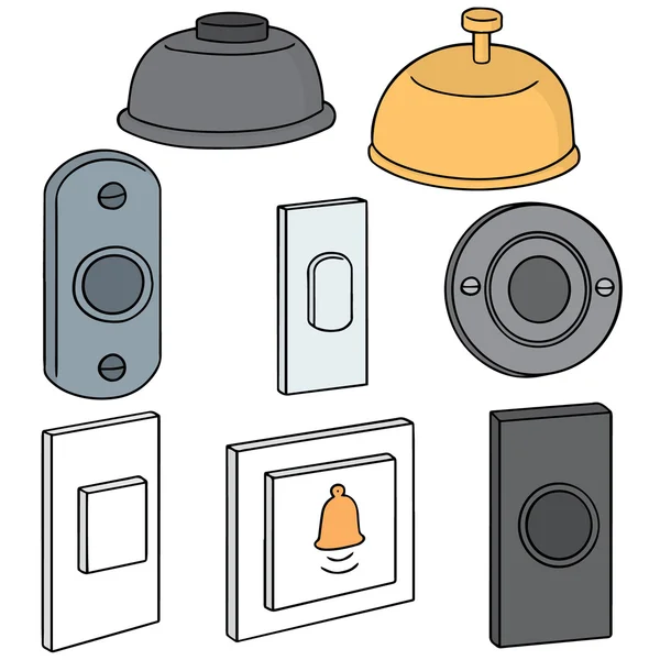 Vector set push bell — Stockvector