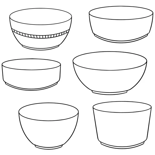 Векторный набор чаш — стоковый вектор