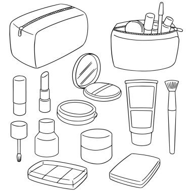 kozmetik vektör kümesi