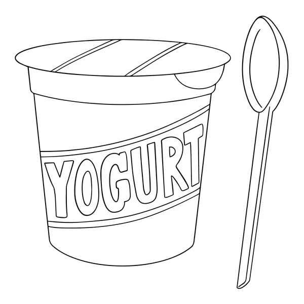 Vector conjunto de yogur — Vector de stock