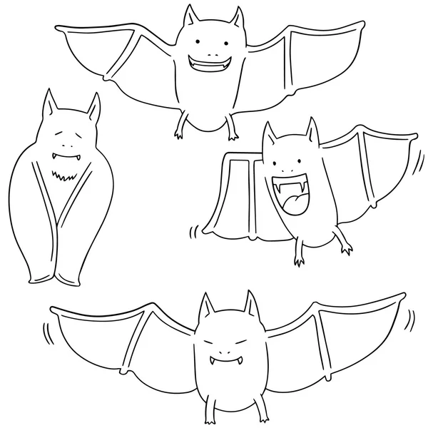 Vector conjunto de murciélago — Vector de stock
