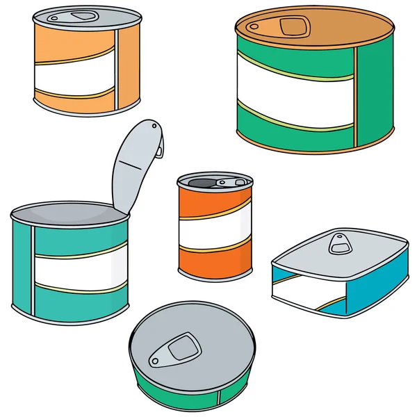 Conjunto de vectores de lata — Archivo Imágenes Vectoriales