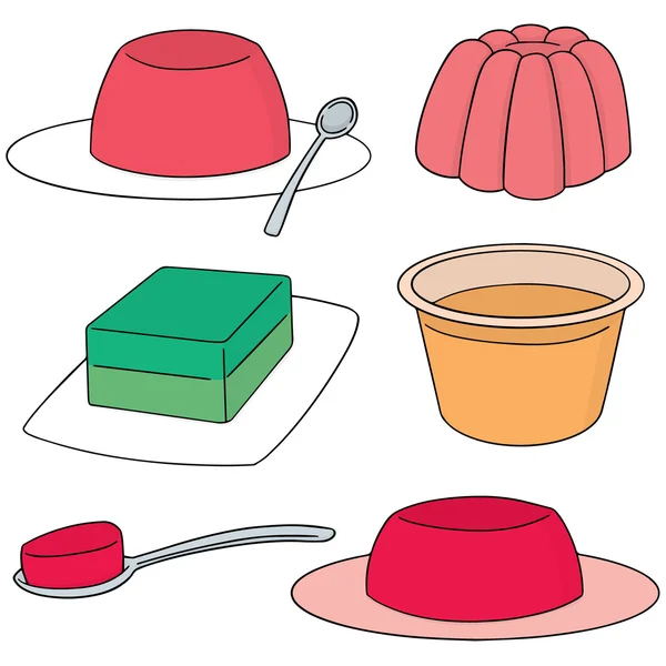 Vector set of jelly — Stock Vector