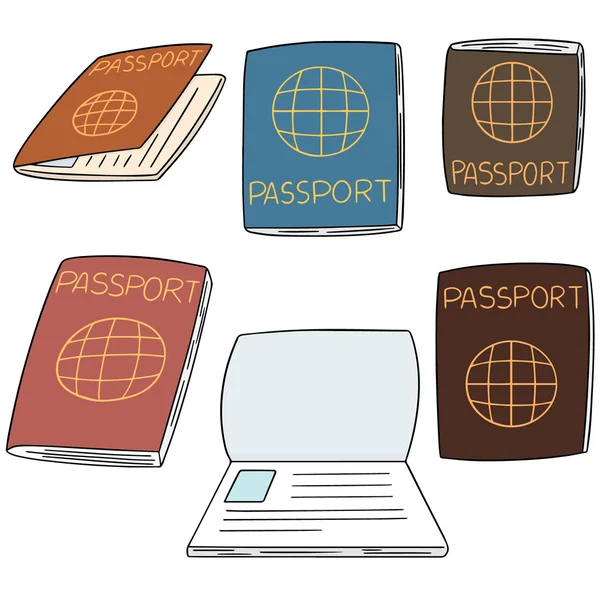 Ensemble vectoriel de passeport — Image vectorielle