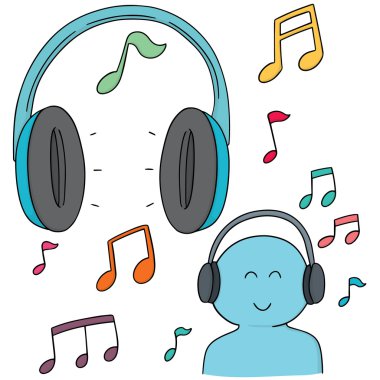 kulaklık vektör kümesi