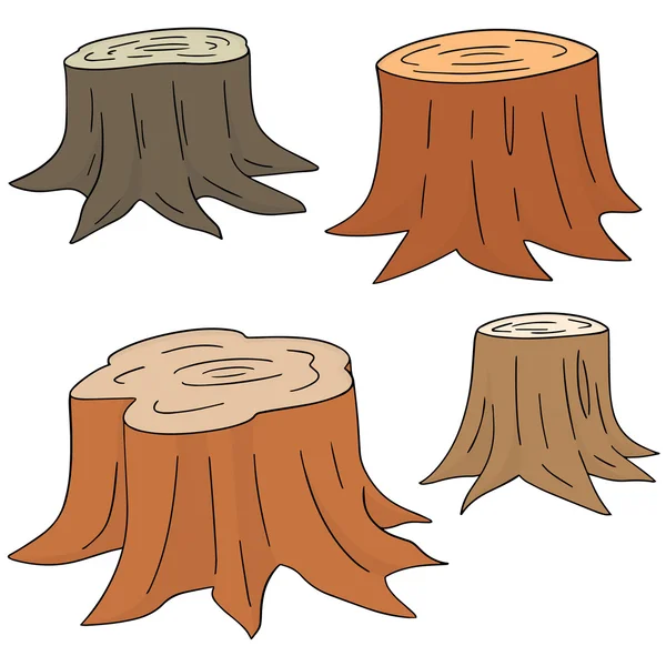 Vektorsatz von Baumstumpf — Stockvektor