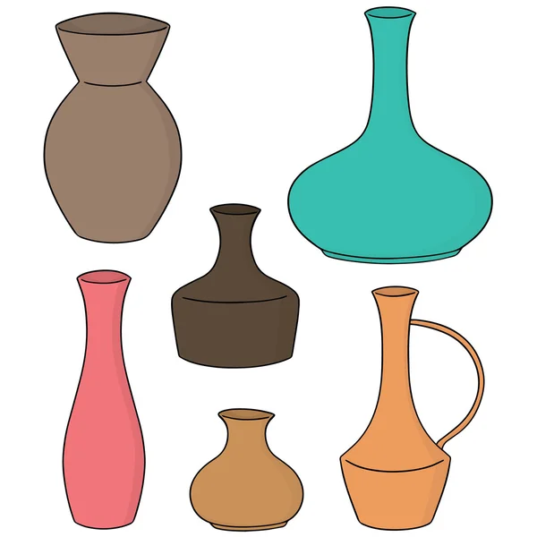 Vector set of vase — Stock Vector