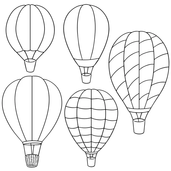 vector set of hot air balloon