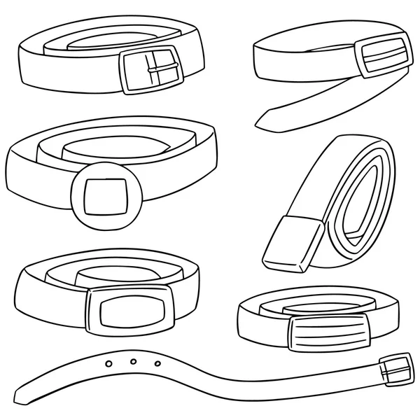 Vector conjunto de cinturón — Archivo Imágenes Vectoriales