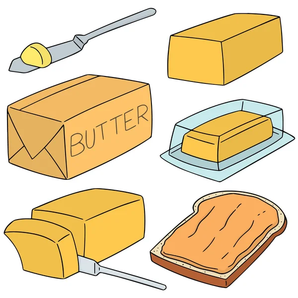 Vector set of butter — Stock Vector