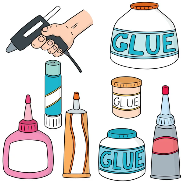 Vector set of glue — Stock Vector