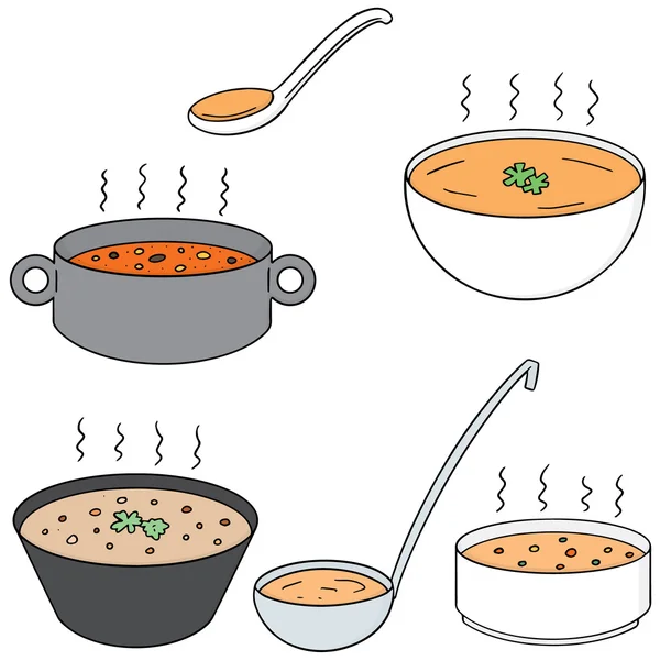 Vector conjunto de sopa — Archivo Imágenes Vectoriales