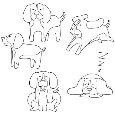 vektör kümesi köpek, beagle