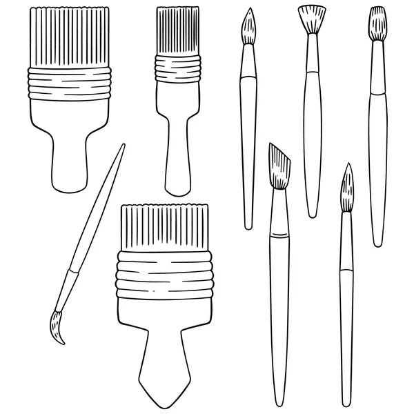 Vector set of paintbrush — Stock Vector