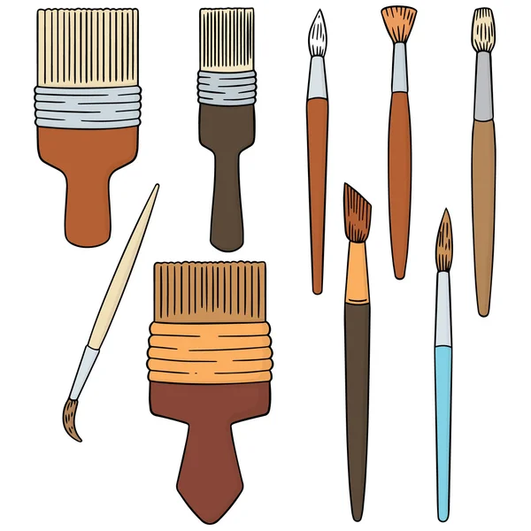 Vector set of paintbrush — Stock Vector
