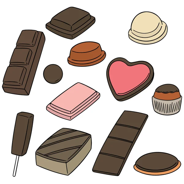 Ensemble vectoriel de chocolat — Image vectorielle