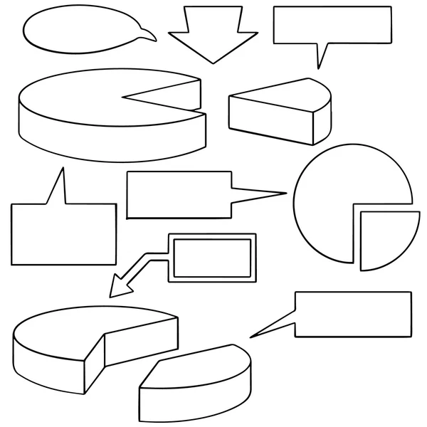 Jeu de vecteurs de diagramme à secteurs — Image vectorielle