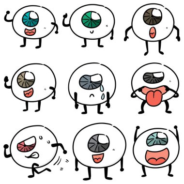 vektör çizgi göz kümesi