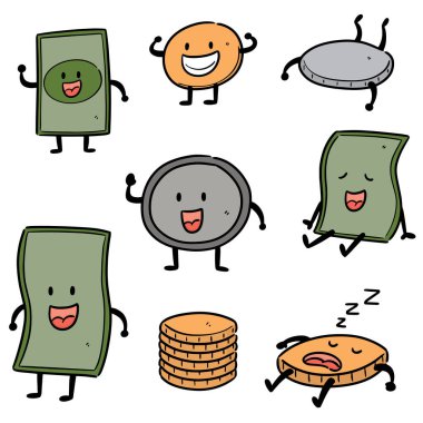 para vektör kümesi çizgi filmi