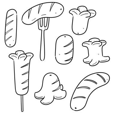 vektör sosis kümesi