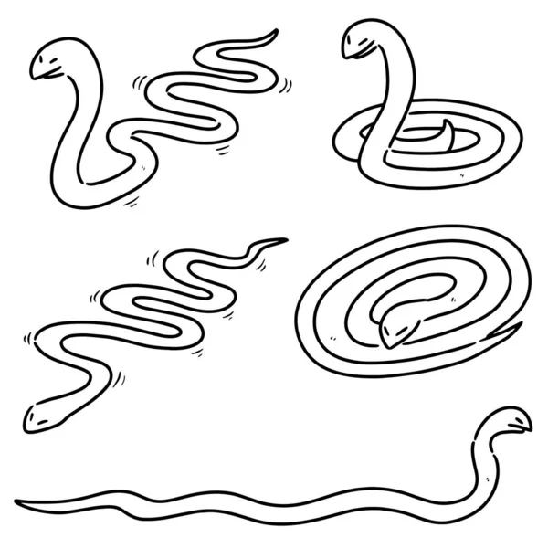 Ensemble Vectoriel Serpents — Image vectorielle