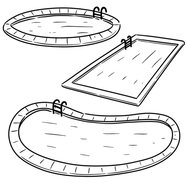 Ensemble Vectoriel Piscine — Image vectorielle