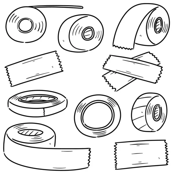 Векторный Набор Клейкой Ленты — стоковый вектор