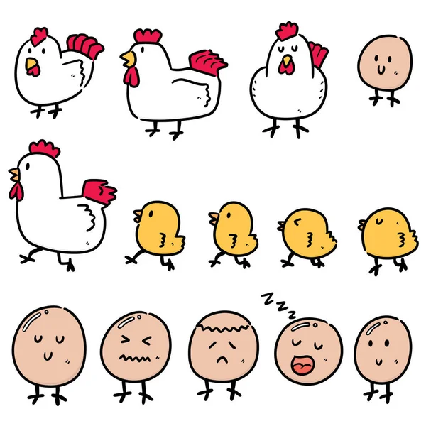 Csirke Tojás Kórokozó Átvivő Készlete — Stock Vector