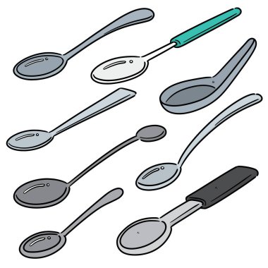 vektör kaşık kümesi