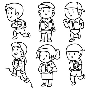 Vector of trail runner vector