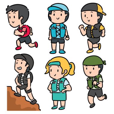Vector of trail runner vector