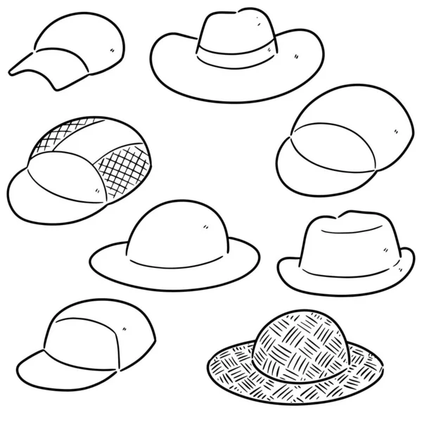 Vector Conjunto Sombrero — Vector de stock