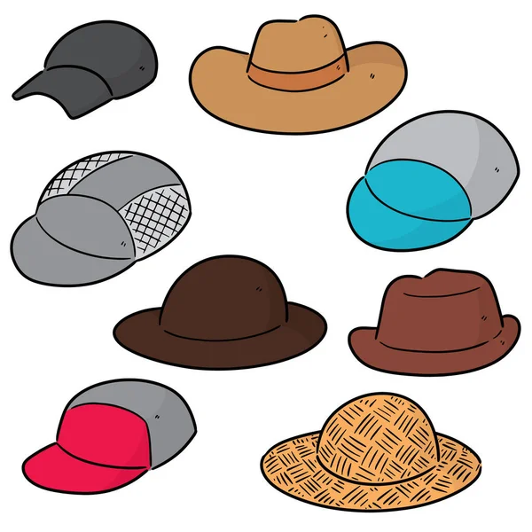 帽子のベクトルセット — ストックベクタ