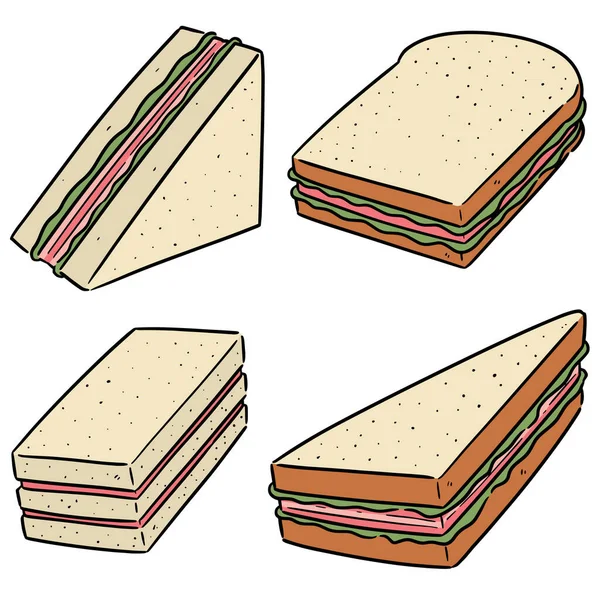 Vektor Set Von Sandwich — Stockvektor